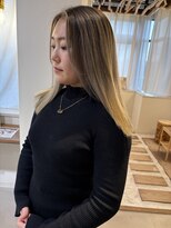 ココルアナ(coco luana)&nbsp;バレイヤージュ/海外風/ケアブリーチ/髪質改善/ハイトーン/学割