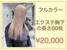 【カラー無料】リピーター様限定◆トレンドカラー+シールエクステ60枚￥20000