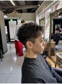 ファザーショート　フェザーパーマ　海老名パーマ　メンズ　眉毛