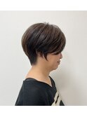 40代ショートひし形ショート多毛クセ毛