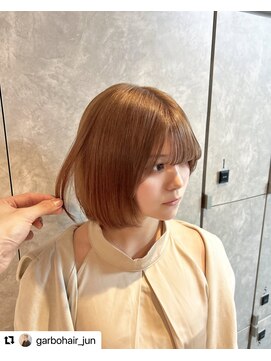 ガルボヘアー 心斎橋店(garbohair) オリーブベージュ×透明感カラー