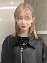 ソル バロール 表参道(SOL .valor)&nbsp;タッセルボブブリーチブロンドペールピンクミルクティーベージュ