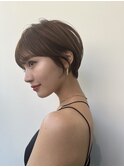表参道髪質改善カラーウルフショートボブアッシュグレージュ40代