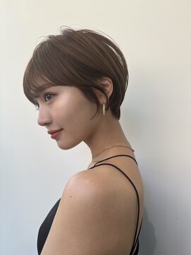 ソワネ 表参道(soigne) 表参道髪質改善カラーウルフショートボブアッシュグレージュ40代