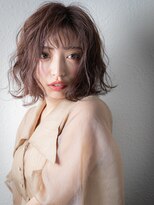 カバーヘア ブリス 戸田公園西口店(COVER HAIR bliss)&nbsp;マロンベージュウェーブパーマ外ハネボブu戸田公園20代30代!