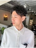 無造作/ビジネス／ツーブロック/ナチュラル/アップバング/メンズ