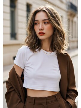 ネオリーブアーチ 武蔵小山店(Neolive arch) イメチェン/グレージュ/外ハネボブ/美髪チェリーブラウン