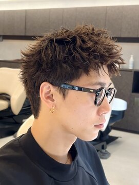 アンサー 渋谷(ANSWER) スパイキーショートツイストスパイラルパーマ短髪ツーブロック