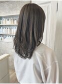 福山市Caary大人可愛いロングレイヤーカットミルクベージュ