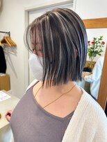 ハイク(HYKE) 切りっぱなしボブ×コントラストハイライト