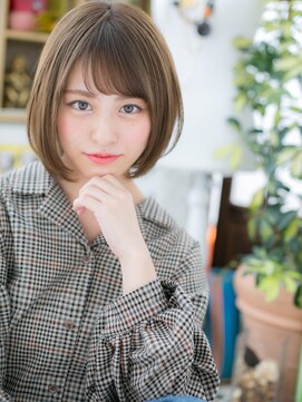 カバーヘア ブリス 上尾西口店(COVER HAIR bliss) 斜めバング&前下がりで好感度ナチュラルボブf上尾20代30代40代!