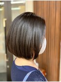 20代30代40代/前下がりボブ/髪質改善/美髪エステカラー/小顔