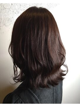 ルフェール ビューティーアンドスパ(REFAIRE beauty&spa) 【お客様スナップ】ミディアムレイヤー×艶出しピンクブラウン