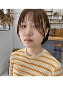 ぱっつんボブ×シースルーバング
