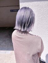 ヘアーアンドアトリエ マール(Hair&Atelier Marl)&nbsp;【Marl】ホワイトラベンダーカラー×切りっぱなしボブ