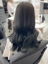 ジエクトカナウ 大阪梅田店(The Ect canow) レイヤーロング20代30代ニュアンスカラーカーキグレージュ