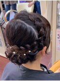 裏編みシニヨン