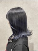 暗髪ブルーブラックネイビー紺色ヘカラー~糸ito~HIRO