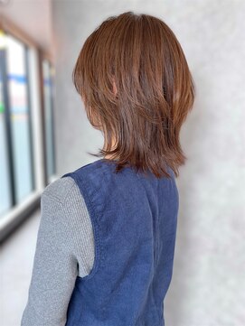 ヘアーデザイナーズサロン エイダ 筑紫野店(hair designers salon A.DA) オレンジ系ウルフスタイル
