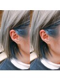 グレー×ブルー