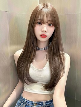 トワ 仙台店(toi) 【韓国・レイヤー】 髪質改善 仙台 オリーブベージュ