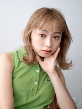 アイファ(Eifer) ケアブリーチ ミルクティーベージュ セミディ外ハネボブ