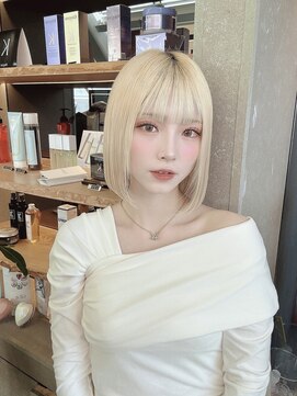 ロンドヴァリー 渋谷店(Lond vallee) ☆切りっぱなし×韓国ボブ×髪質改善×顔周り×姫カットレイヤー