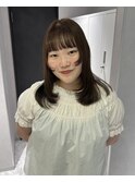 レイヤーカット/顔まわりレイヤー/チョコレートブラウン