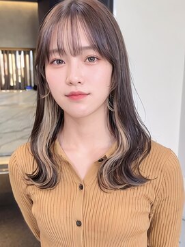 ミーム 原宿 表参道(meme) ”韓国風インナーカラーベージュ×レイヤーカット