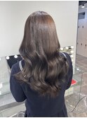 韓国 くびれロング レイヤー ワンホンヘア 小顔前髪