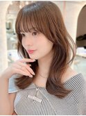 くびれヘア/顔周り/韓国/レイヤーカット/黒髪/ミディアム北千住