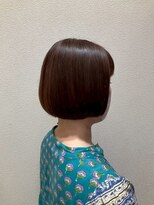 アクセ&nbsp;ココアブラウン×大人のオン眉ミニボブ美シルエット30代40代50代