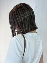 アルバム 池袋(ALBUM)&nbsp;おくれ毛前髪カットデザインカラーショートボブ_ba558162