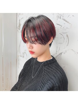 アングルナージュ(ENGRENAGE) アンブレラカラー×RED×おしゃれBOB