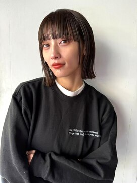 ベイルーム(BAYROOM by HONEY omotesando) ヘイリーボブ/切りっぱなし/ラウンドバング/チャコールグレー2