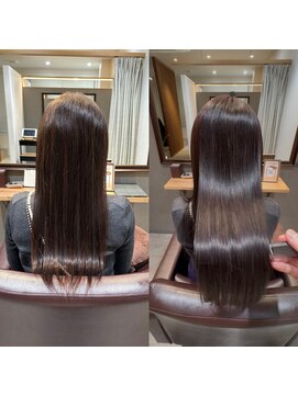 髪質改善矯正+髪質改善カラー