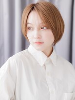 カバーヘア ブリス 志木南口駅前店(COVER HAIR bliss)&nbsp;オレンジベージュ大人ガーリー小顔丸みショートZ志木10代20代