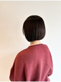 艶深ダークブラウンボブ