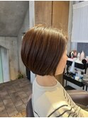 50代/ショート/大人ボブ/白髪染め