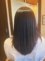 アメイロ(ameiro)&nbsp;ナチュラルストレート×オレンジブラウン　髪質改善ヘアエステ