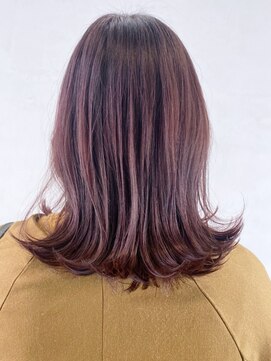 アイティーバイアルバム 下北沢店(IT by ALBUM) 外ハネミディアム_アースカラーくびれヘアツートン_ba364651