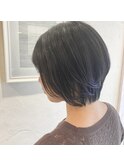 小顔補正立体カット大人ショートナチュラルボブ/池袋