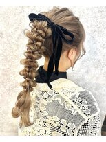 エルバイラビス 大宮(elu by lovis)&nbsp;《ゆい》編みおろし/結婚式ヘア/ヘアセット/フルバング