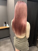 ボアップ 京橋店(boappu)&nbsp;#ハイトーンカラー#ピンクカラー#つけたままカラー#ロングヘア