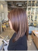 20代30代40代大人可愛いミルクチョコレートブラウンハイライト