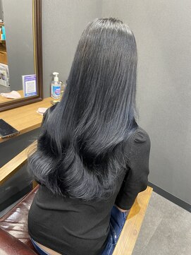 ボアップ(boappu) #ブルーブラック#グラデーション#ネイビー#ロングヘア