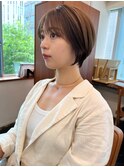アッシュベージュショートボブ
