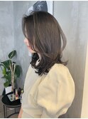 ミディアムレイヤー セミディ シアーカラー レイヤーカット