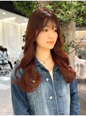 ロングレイヤー/レッドブラウン【ktwo名古屋/栄/矢場町/栄町】