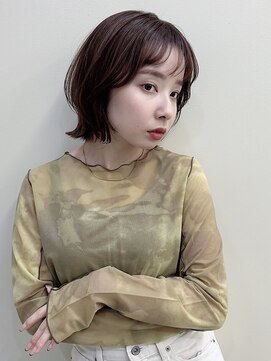 ケーツー エム 京都ラクエ(k-two emu) 外ハネくびれボブ*前髪ありボブ*ショートボブ*20代30代40代50代